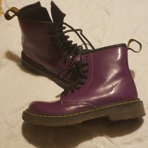Girls Doc Martin Boots - size 13, purple patent.